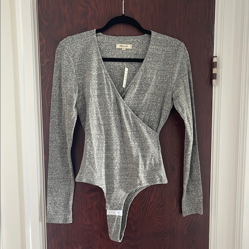 Madewell NWT Heather gray bodysuit